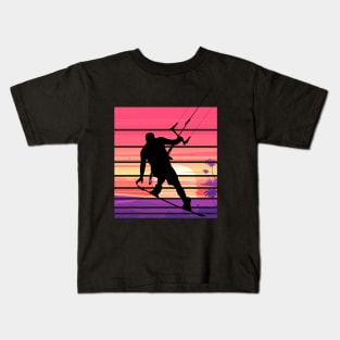 Retro Kiteboarding Kids T-Shirt